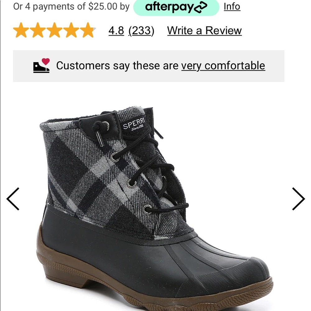 Sperry boots size 8.